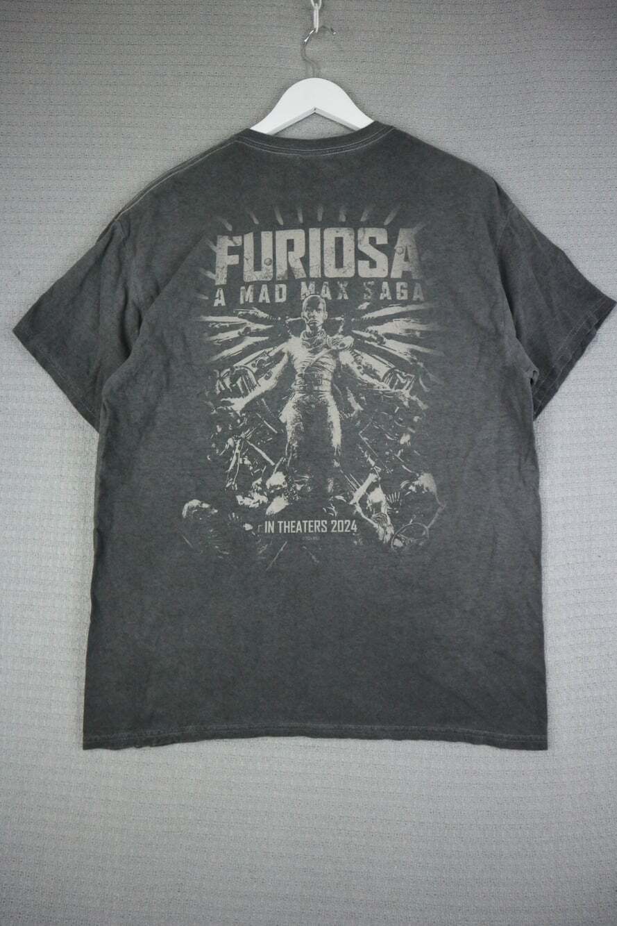 Furiosa A Mad Max Saga Movie Promo Graphic T-Shirt Mineral Wash Gray L